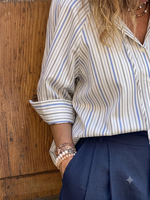 Carica l'immagine nel visualizzatore di Gallery, Camicia Over ROMEA - Popeline Rigato
