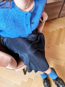 Gonna PLISSE Blu scuro