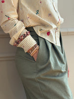 Carica l'immagine nel visualizzatore di Gallery, Pantalone Crop LOLA - JEANS VERDE SALVIA
