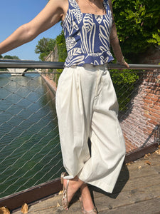 Pantalone LOLA -  LINO Tinta unita