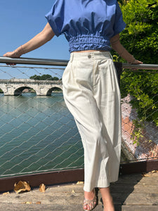 Pantalone LOLA -  LINO Tinta unita