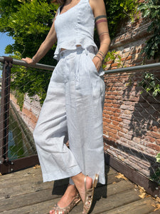 Pantalone LOLA - LINO Quadretto