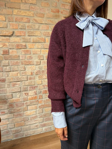 Cardigan ABBRACCIO - BORGOGNA
