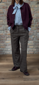 Pantalone VIVIANE - Quadro Marrone