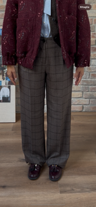 Pantalone VIVIANE - Quadro Marrone
