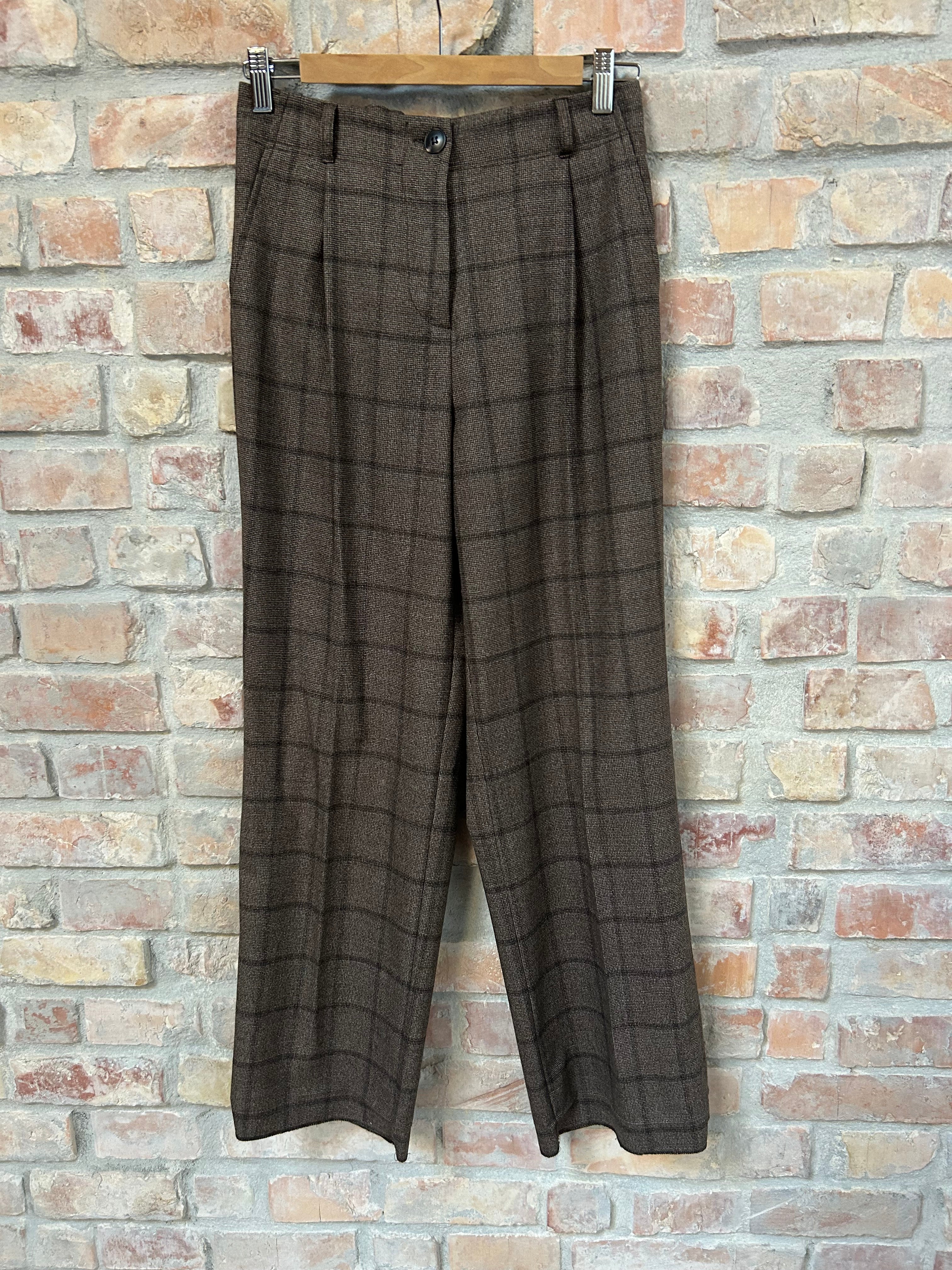 Pantalone VIVIANE - Quadro Marrone