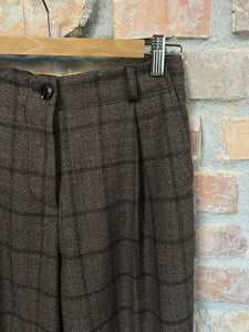Pantalone VIVIANE - Quadro Marrone