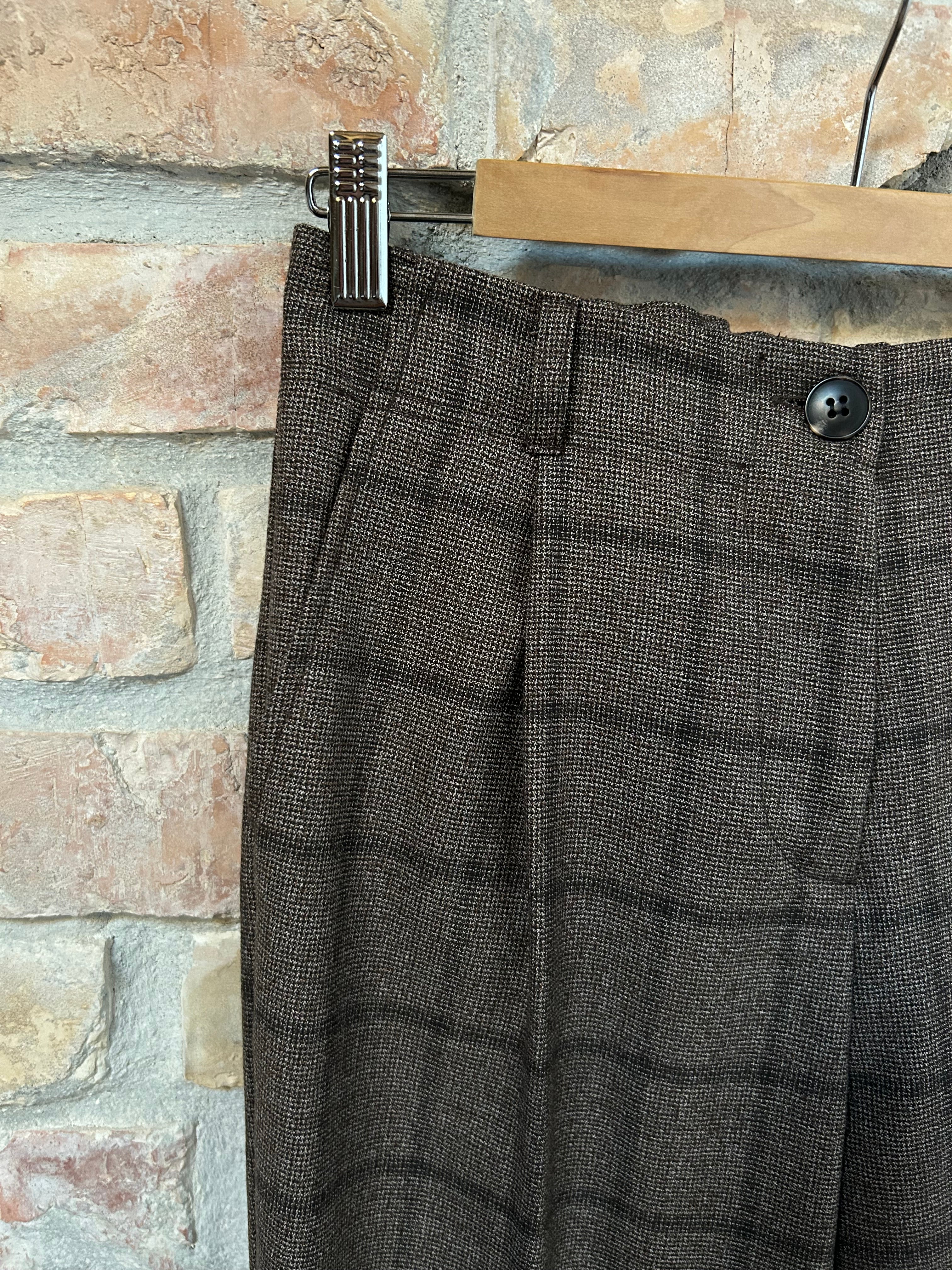 Pantalone VIVIANE - Quadro Marrone
