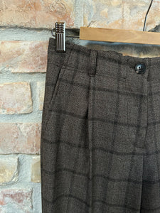 Pantalone VIVIANE - Quadro Marrone