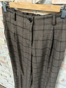 Pantalone VIVIANE - Quadro Marrone