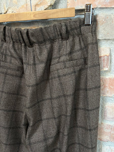 Pantalone VIVIANE - Quadro Marrone