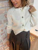 Carica l'immagine nel visualizzatore di Gallery, Cardigan ABBRACCIO - Bianco Polare
