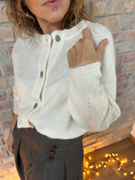 Carica l'immagine nel visualizzatore di Gallery, Cardigan ABBRACCIO - Bianco Polare
