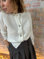 Carica l'immagine nel visualizzatore di Gallery, Cardigan ABBRACCIO - Bianco Polare
