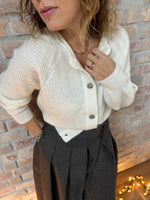 Carica l'immagine nel visualizzatore di Gallery, Cardigan ABBRACCIO - Bianco Polare
