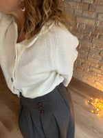 Carica l'immagine nel visualizzatore di Gallery, Cardigan ABBRACCIO - Bianco Polare
