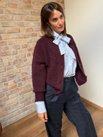Carica l&#39;immagine nel visualizzatore di Gallery, Pantalone VIVIANE - Quadro Blu/Vino
