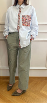 Carica l'immagine nel visualizzatore di Gallery, Pantalone BLANCA - JEANS VERDE SALVIA
