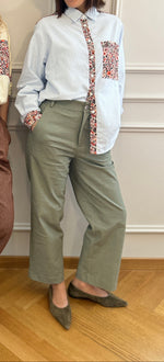 Carica l'immagine nel visualizzatore di Gallery, Pantalone BLANCA - JEANS VERDE SALVIA
